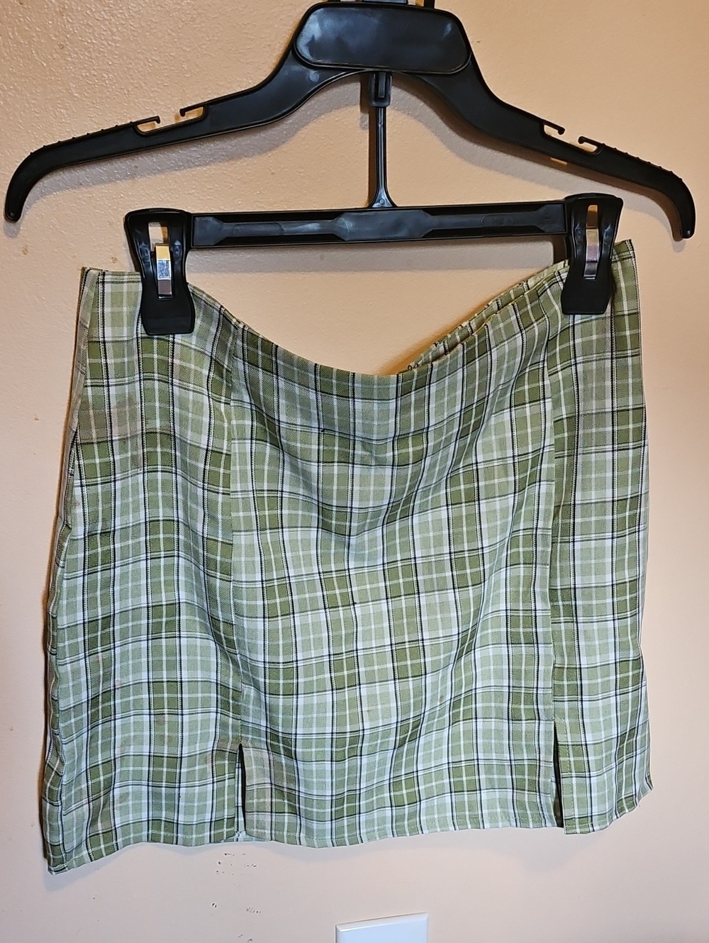 Women’s Green Plaid Mini Skirt
